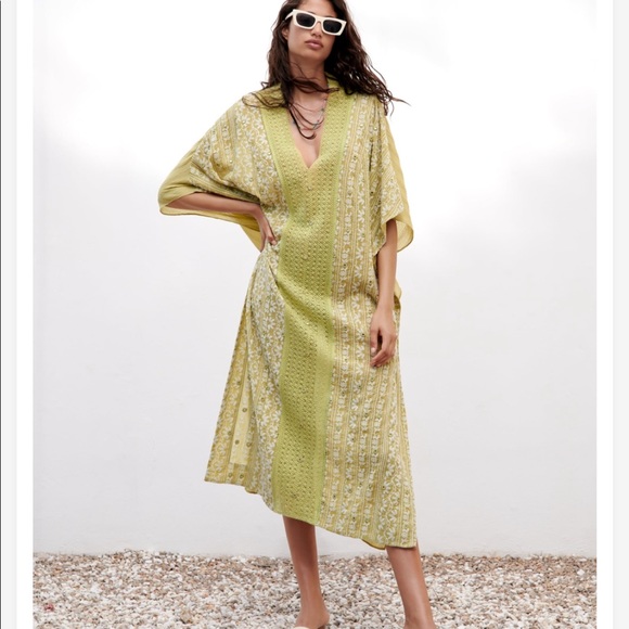 Zara Embroidered Long Dress - Picture 2 of 12